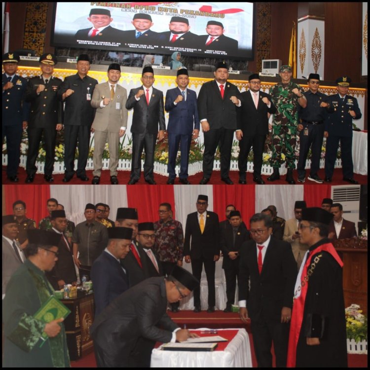 Dandim 0301/Pbr Hadiri Pelantikan Pimpinan DPRD Kota Pekanbaru Periode 2024-2029