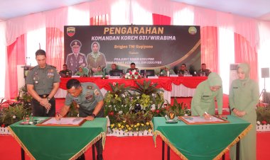 Kunker Kodim 0301 Pbr,  Danrem 031 WB Berikan Pengarahan Kepada Persit, Prajurit dan PNS