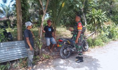 Babinsa Kodim 0301/ Pbr Lakukan Sosialisasi Karlahut di Daerah Rawan