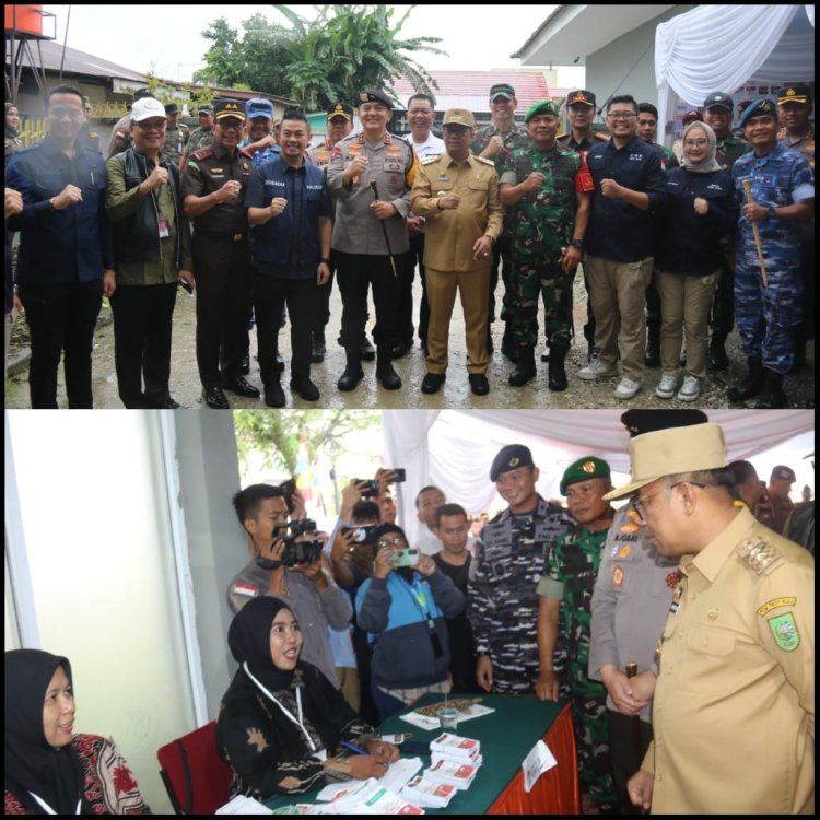 Dandim Pekanbaru Bersama Forkopimda Riau Pantau Pilkada di TPS 003