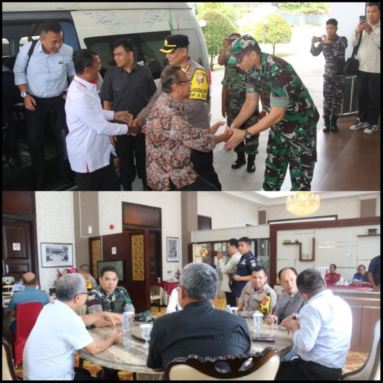 Kolonel Inf Sri Marantika Beruh Sambut Kedatangan Uskup TNI-Polri di Pekanbaru