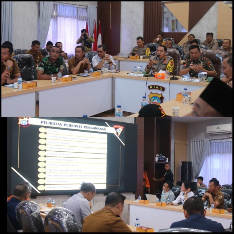 Wakili Dandim 0301/Pbr, Pasiops Hadiri Rakor Lintas Sektoral Operasi Lilin Lancang Kuning 2024