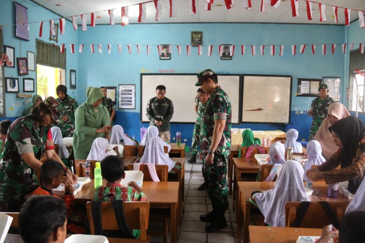 Kodim 0301/Pbr Gelar Uji Coba Makan Sehat untuk Dukung Generasi Emas Indonesia