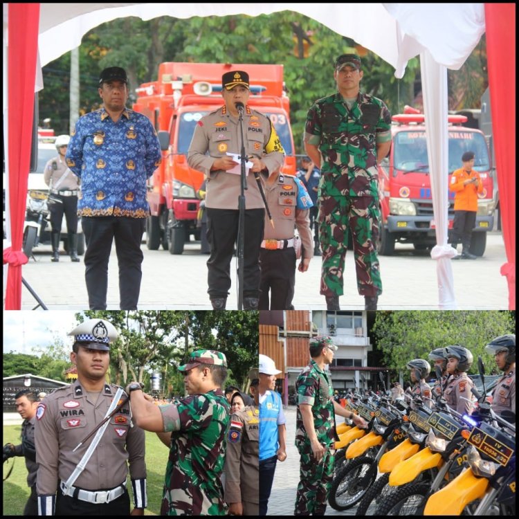 Dandim 0301/Pbr Hadiri Apel Gelar Pasukan: Jaga Keamanan Natal dan Tahun Baru 2025