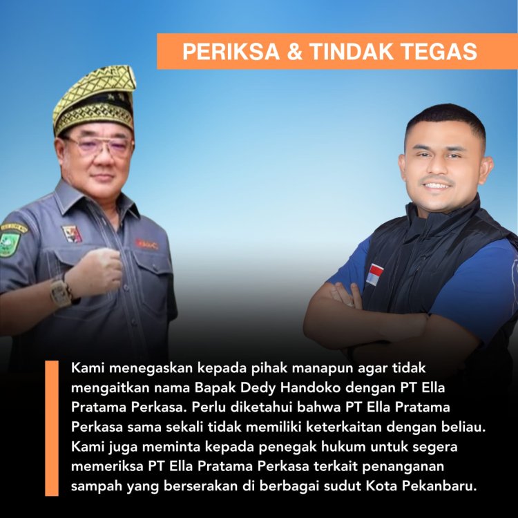 DedI Handoko Bukan Bagian PT EPP,APH Harus Periksa PT EPP Dalam Permasalahan Kontrak