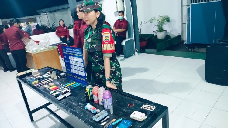 Babinsa Kodim Turut Monitoring Razia di Lapas Pekanbaru