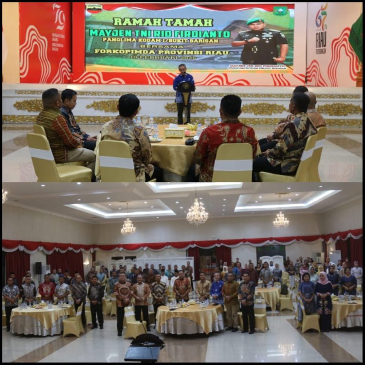 Kasdim 0301/Pbr Hadiri Ramah Tamah Pangdam I/BB Dengan Forkopimda Provinsi Riau