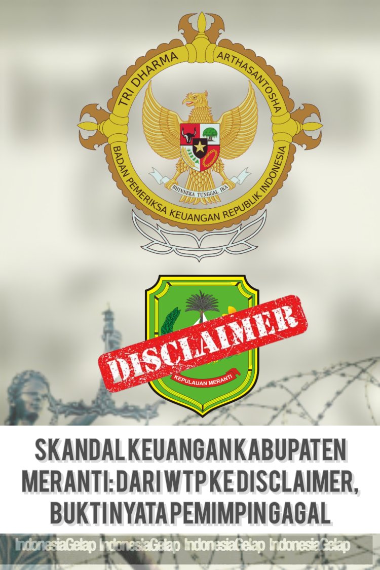 Skandal Keuangan Kabupaten Meranti: Dari WTP ke Disclaimer, Korupsi Mengakar?