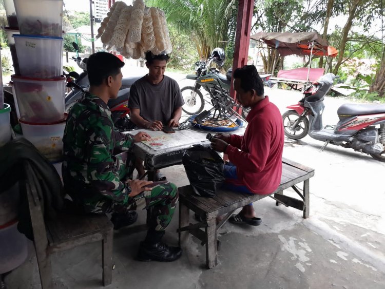 Babinsa kodim 0301/Pbr Terus Ingatkan Untuk Jaga Keharmonisan di Tengah Masyarakat