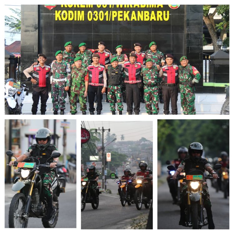 Cegah Tindakan Kriminal dan Gangguan Kamtibmas, Kodim 0301/Pbr dan Polresta Laksanakan Patroli Bersama