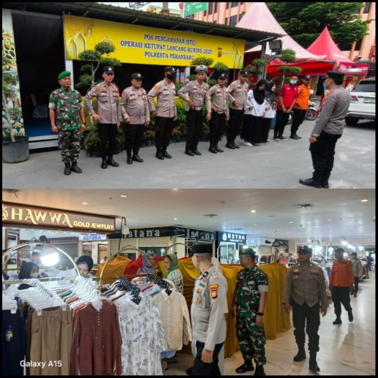 Babinsa Kodim 0301/Pekanbaru Siaga dalam Operasi Ketupat Lancang Kuning 2025