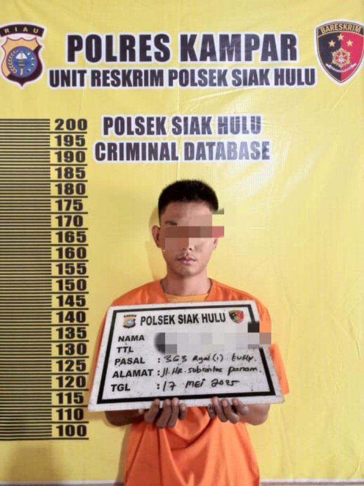 Polsek Siak Hulu Berhasil Hentikan Sepak Terjang RA yang Resahkan masyarakat