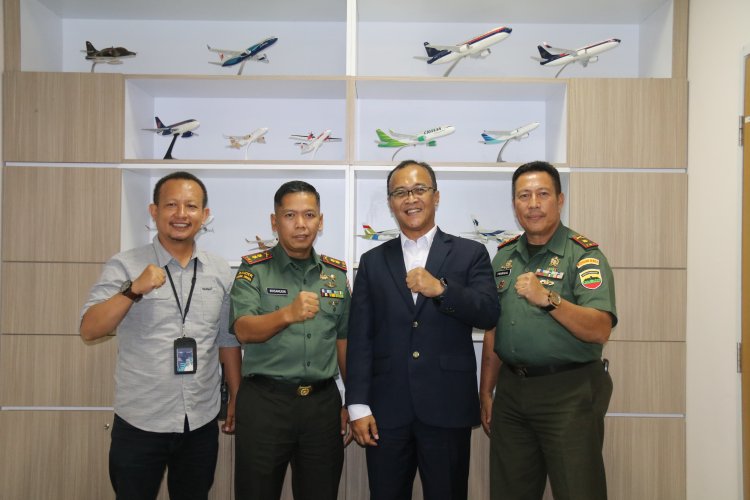 Silaturahmi Dandim 0301/Pekanbaru di Kantor PT Angkasa Pura
