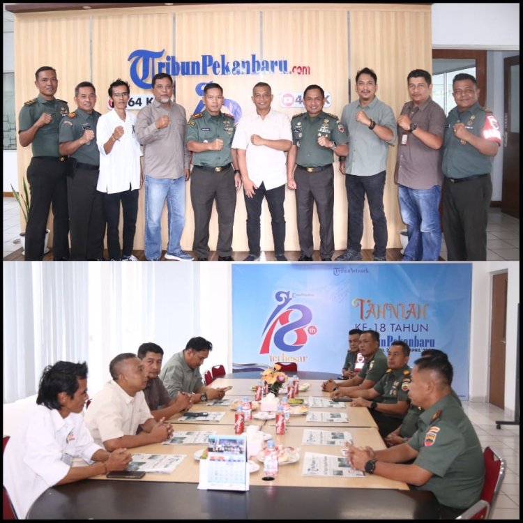 Silaturahmi Penuh Keakraban, Dandim 0301/Pbr Kunjungi Tribun Pekanbaru
