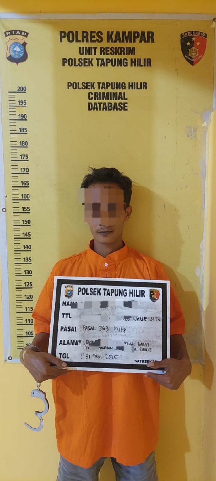 Polsek Tapung Hilir Tangkap Pelaku Pencurian Spare Part Truk di Tapung Hilir