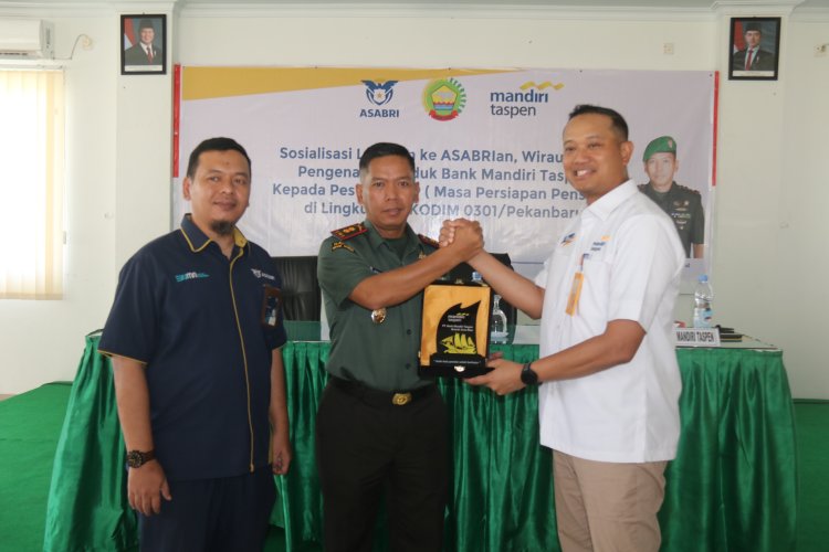 Kodim 0301/Pekanbaru dan Bank Mandiri Taspen Kenalkan Program Pensiun dan Wirausaha