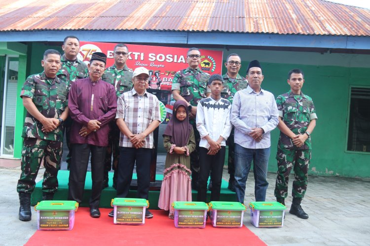 Dandim 0301/Pbr Hadiri Bakti Sosial HUT Ke-75 Kodam I/BB dan Peresmian Fasilitas Panti Asuhan Bhakti Mufarridun