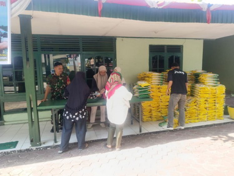 Kodim 0301/Pbr Terus Gencarkan Gerakan Pasar Murah Kerjasama Dengan Bulog