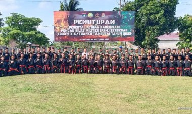 Wakili Dandim, Danramil 05/Sail Hadiri Penutupan Kaderisasi Pencak Silat Militer Kodam XIX/Tuanku Tambusai