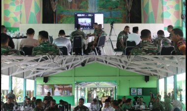Dandim 0301/Pbr Ikuti Launching Ops SPPG Terpusat oleh Panglima TNI Secara Vidcon