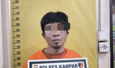 Polres Kampar Tangkap Pelaku Pencabulan Anak Tiri di Bangkinang Kota