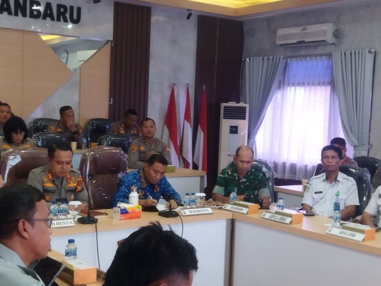 Wakili Dandim, Kaurlat Kodim 0301/Pbr Hadiri Rakor Operasi Lilin Lancang Kuning 2025