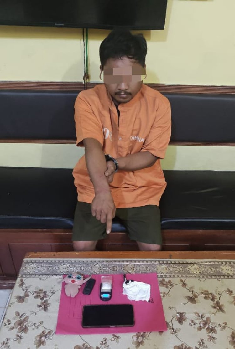 Polsek Tapung Hulu Tangkap Pelaku Narkoba di KM 65 Desa Suka Ramai