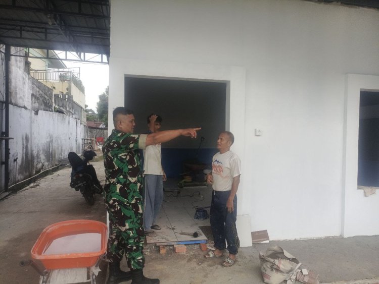 Babinsa Kodim 0301/Pbr Monitoring Pembangunan KDKMP Kedung Sar