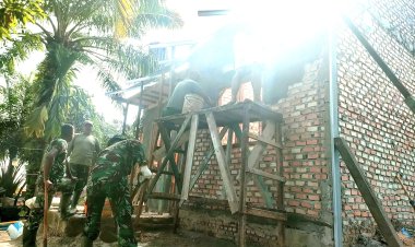 Pengerjaan RTLH TMMD ke-127 Kodim 0301/Pbr Capai 63 Persen, Wujudkan Rumah Layak Huni bagi Warga Tenayan Raya