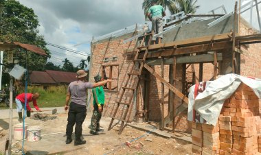 TMMD ke-127 Kodim 0301/Pekanbaru Terus Bergerak, Rumah Warga Capai 60 Persen