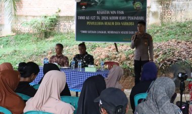 Kodim 0301/PBR Hadirkan Penyuluhan Hukum, Warga Tuah Negeri Antusias Mendengarkan