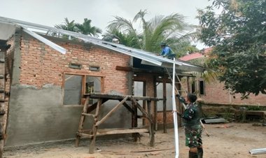 Satgas TMMD ke-127 Kodim 0301/Pekanbaru Genjot Pembangunan RTLH di Tengah Ramadhan