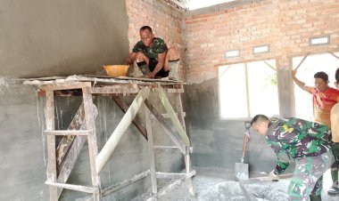 Satgas TMMD Ke-127 Kodim 0301/Pbr Genjot Pembangunan Rumah Warga