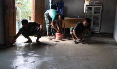 Tak Hanya Bangun Jalan, Satgas TMMD Juga Rawat Posyandu Warga