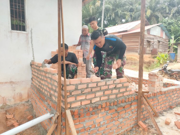 Satgas TMMD ke-127 Kebut Pembangunan MCK Posyandu Kasih Ibu