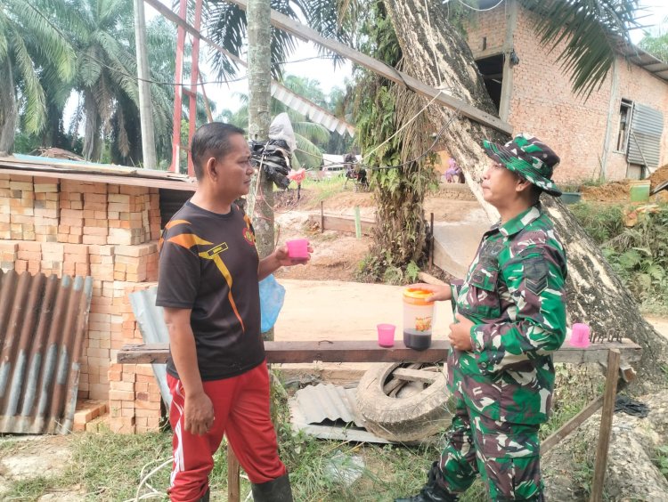 Kopi Hitam, Cerita Hangat di Lokasi TMMD Tenayan Raya