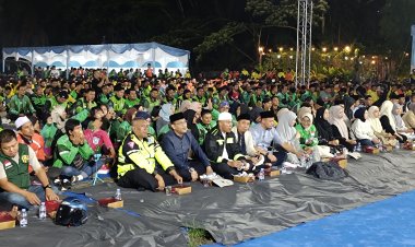 Sahur On The Road Bersama Wali Kota, Ditlantas Polda Riau Kampanyekan Keselamatan dan Green Policing