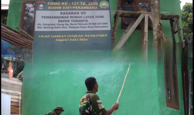 Progres RTLH Bapak Yudarfis (Alm) Capai 89 Persen, Dansatgas TMMD ke-127 Tekankan Kualitas dan Ketepatan Waktu