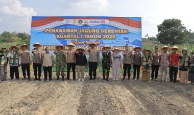 Polres Kampar Gelar Penanaman Jagung Serentak Awali Tahun 2026 demi Mendukung Program Swasembada Pangan Nasional