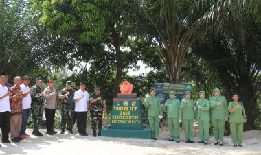 Kasdam XIX/Tuanku Tambusai Tinjau Sasaran Fisik TMMD ke-127 di Tuah Negeri