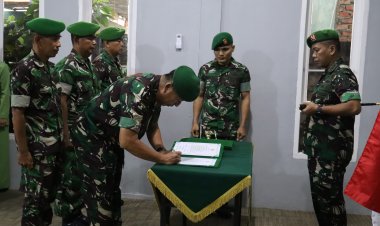 Dandim 0301/Pbr Pimpin Sertijab Pasiops, Penyerahan Jabatan Pasiter, Pasiren dan Perwira Masuk Satuan