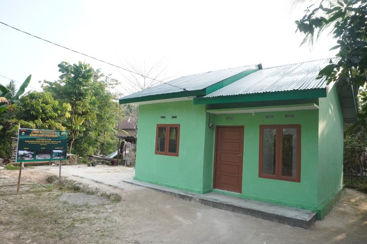 Sentuhan TMMD ke-127 Kodim 0301/Pekanbaru, Rumah Ibu Sarianis Rampung 100 Persen Tepat Waktu