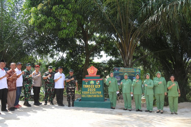 Kasdam XIX/Tuanku Tambusai Tinjau Sasaran Fisik TMMD ke-127 di Tuah Negeri