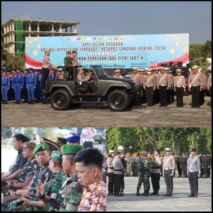 Dandim 0301/Pekanbaru Hadiri Apel Gelar Operasi Ketupat Lancang Kuning 2026 