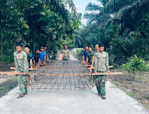 Kodim 0301/Pekanbaru Fokus Bangun Sarana Penghubung Antarwilayah
