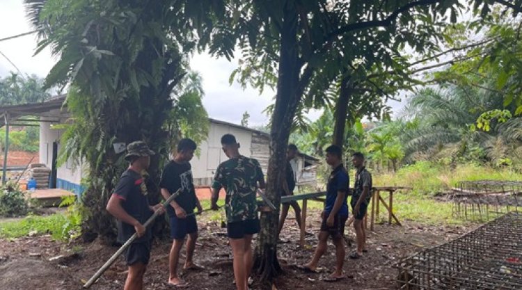Mempermudah Langkah Warga, Kodim 0301/Pekanbaru Lanjutkan Pembangunan Jembatan Garuda