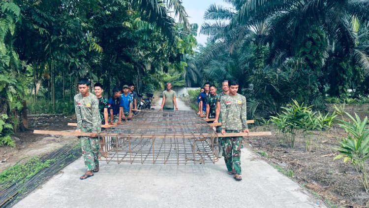 Kodim 0301/Pekanbaru Fokus Bangun Sarana Penghubung Antarwilayah