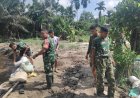 Pembangunan jembatan Garuda Armco Tahap IV Terus Berlanjut, TNI dan Warga Bangun Tanggul Penahan Air