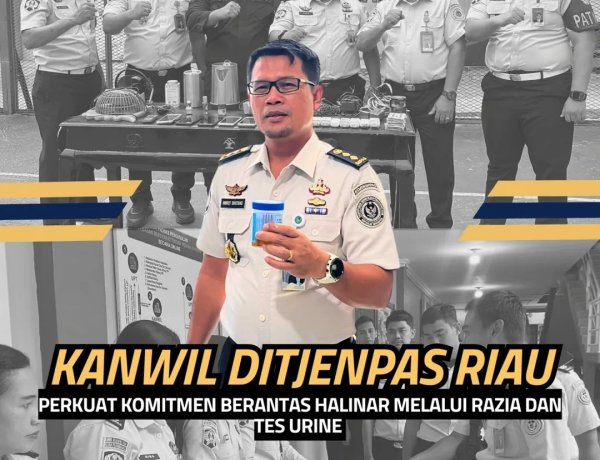 Kanwil Ditjenpas Riau Perkuat Komitmen Berantas HALINAR Melalui Razia dan Tes Urine 