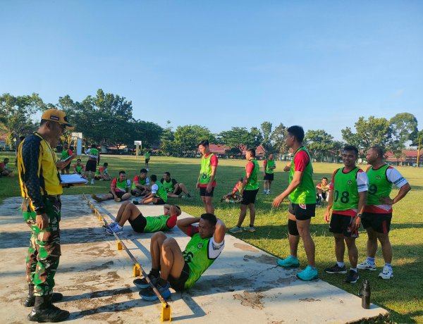 Kodim 0301/Pekanbaru Uji Ketahanan Fisik Prajurit Lewat Garjas Periodik I TA 2026